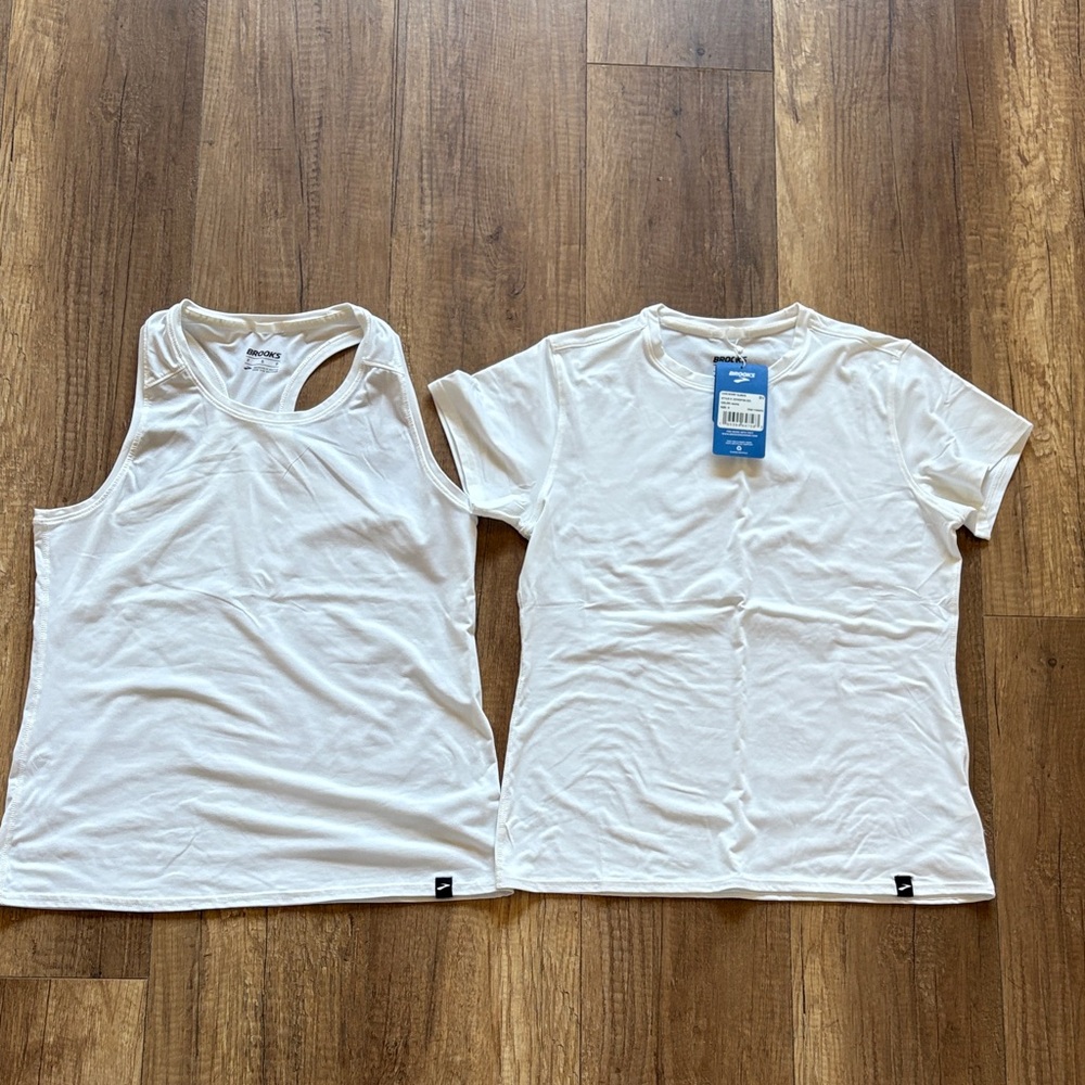 Brooks Luxe Tank & Short Sleeve.